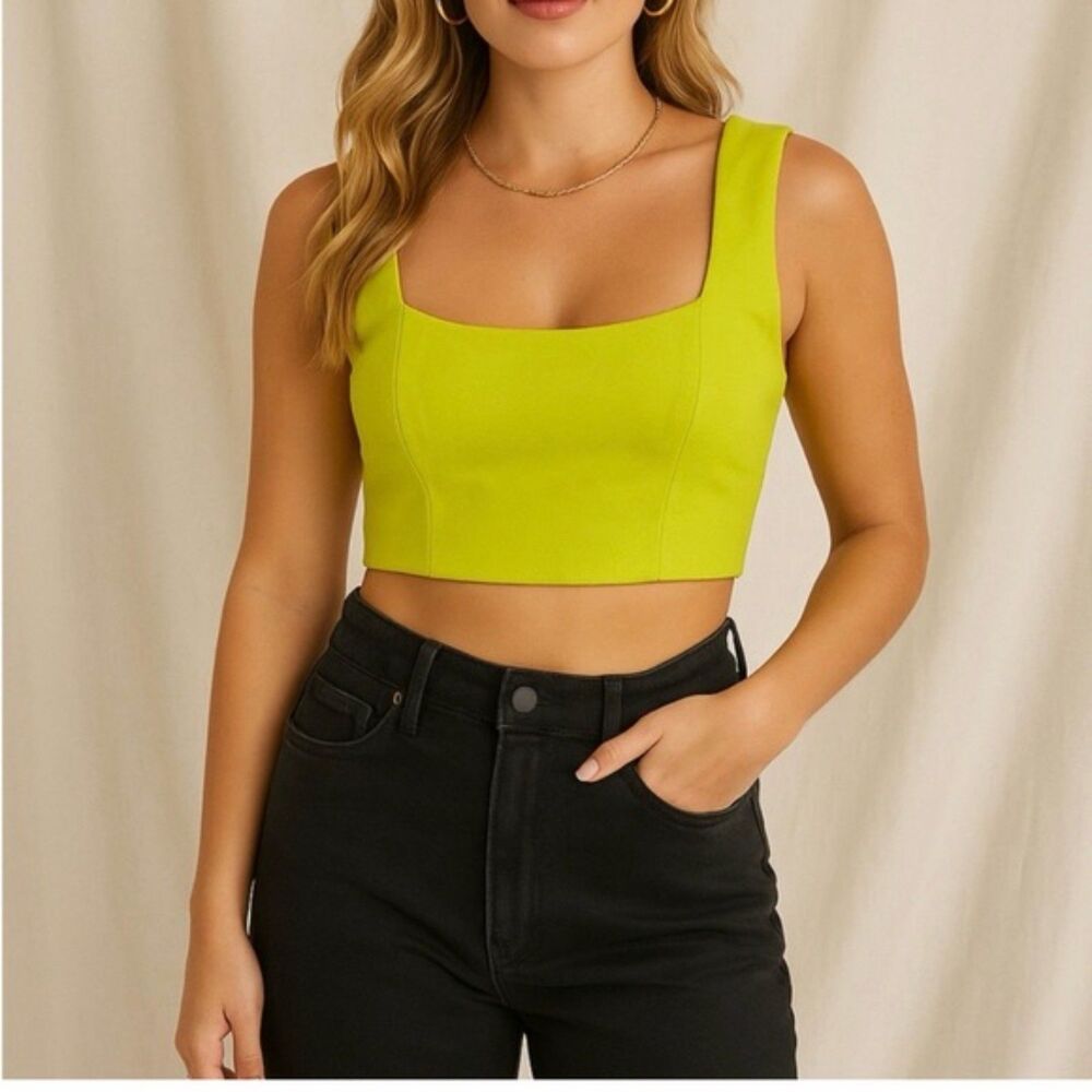 Show Me Your MuMu Ansley Crop Top Sz M Festival Party Summer Bright Boho